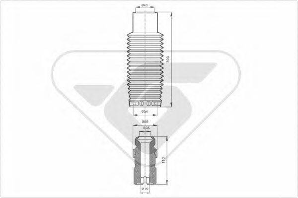 HUTCHINSON KP096 Пылезащитный комплект, амортизатор