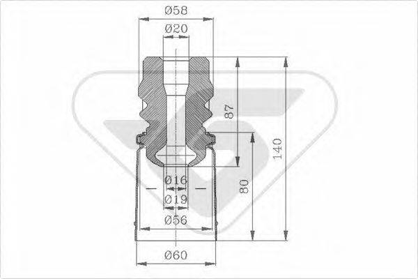 HUTCHINSON KP097 Пылезащитный комплект, амортизатор