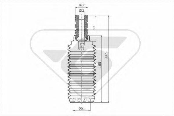 HUTCHINSON KP111 Пылезащитный комплект, амортизатор