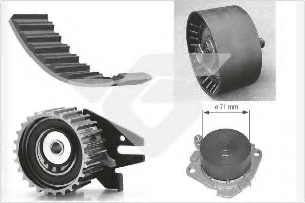 HUTCHINSON KH184WP25 Водяной насос + комплект зубчатого ремня