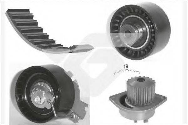 HUTCHINSON KH281WP37 Водяной насос + комплект зубчатого ремня