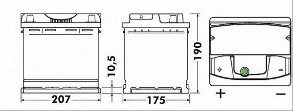 EXIDE EA531 Стартерная аккумуляторная батарея; Стартерная аккумуляторная батарея