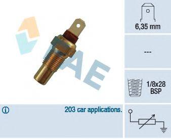 FAE 31570 Датчик, температура охлаждающей жидкости