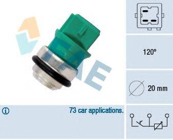 FAE 34350 Датчик, температура охлаждающей жидкости