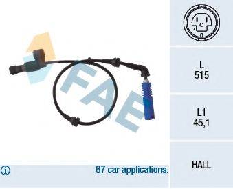 FAE 78014 Датчик, частота вращения колеса