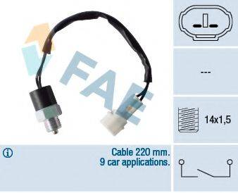 FAE 40760 Выключатель, фара заднего хода