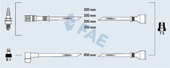 FAE 83220 Комплект проводов зажигания