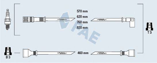 FAE 83400 Комплект проводов зажигания