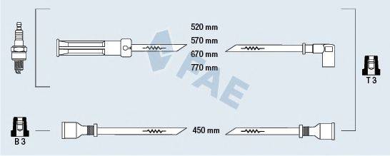 FAE 83450 Комплект проводов зажигания