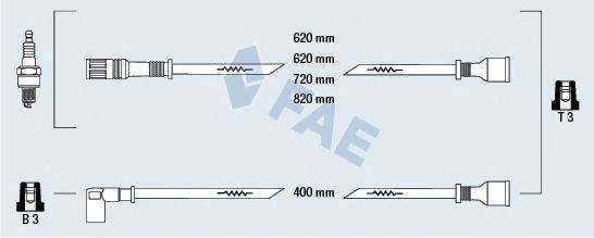 FAE 83460 Комплект проводов зажигания