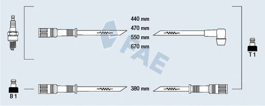 FAE 83490 Комплект проводов зажигания