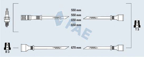 FAE 83500 Комплект проводов зажигания