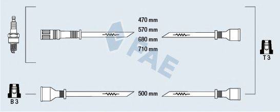 FAE 83510 Комплект проводов зажигания