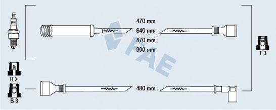 FAE 83550 Комплект проводов зажигания