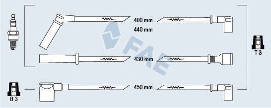 FAE 83561 Комплект проводов зажигания