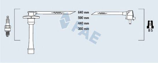 FAE 83581 Комплект проводов зажигания