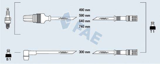 FAE 83650 Комплект проводов зажигания