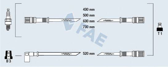 FAE 83890 Комплект проводов зажигания