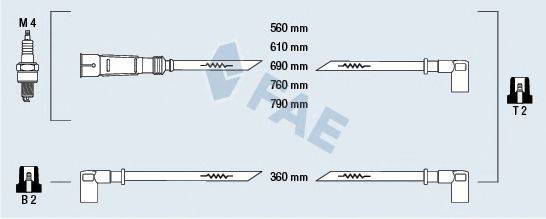 FAE 83950 Комплект проводов зажигания