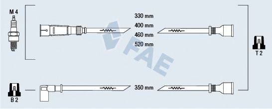 FAE 83960 Комплект проводов зажигания