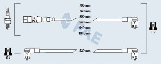 FAE 85070 Комплект проводов зажигания