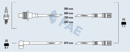 FAE 85160 Комплект проводов зажигания