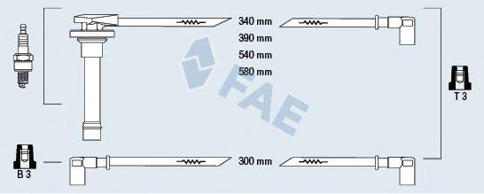 FAE 85340 Комплект проводов зажигания