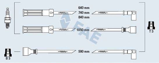 FAE 85380 Комплект проводов зажигания