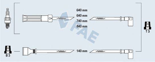 FAE 85390 Комплект проводов зажигания