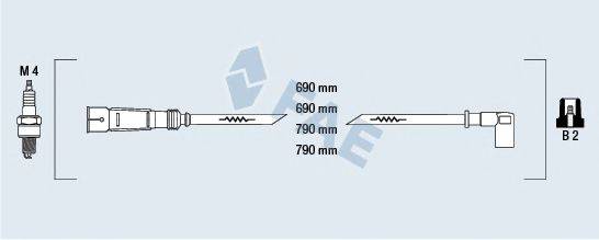FAE 85400 Комплект проводов зажигания