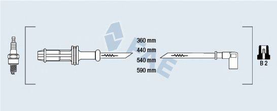 FAE 85600 Комплект проводов зажигания