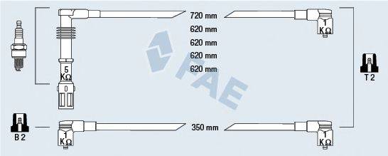 FAE 85680 Комплект проводов зажигания