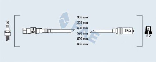 FAE 85878 Комплект проводов зажигания