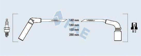 FAE 83566 Комплект проводов зажигания
