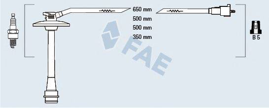 FAE 83587 Комплект проводов зажигания