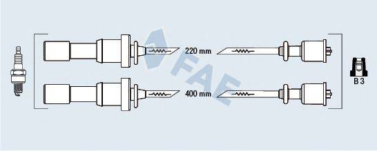 FAE 85393 Комплект проводов зажигания