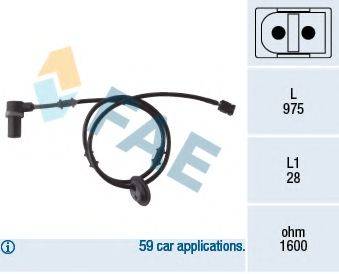 FAE 78053 Датчик, частота вращения колеса