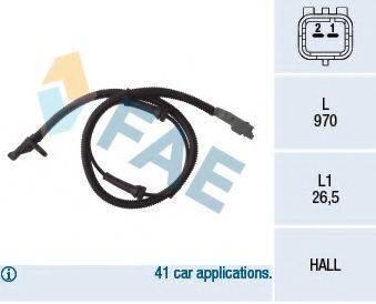 FAE 78031 Датчик, частота вращения колеса