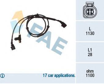 FAE 78172 Датчик, частота вращения колеса