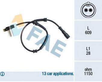 FAE 78129 Датчик, частота вращения колеса