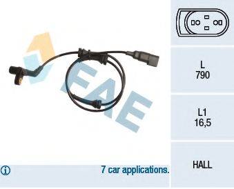 FAE 78160 Датчик, частота вращения колеса