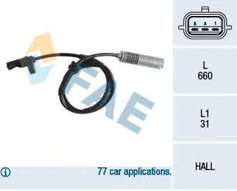 FAE 78186 Датчик, частота вращения колеса