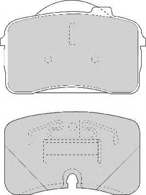 NECTO FD6808A Комплект тормозных колодок, дисковый тормоз