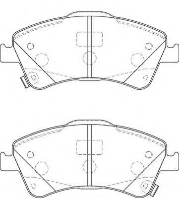 NECTO FD7343A Комплект тормозных колодок, дисковый тормоз