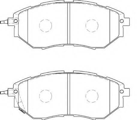 NECTO FD7307A Комплект тормозных колодок, дисковый тормоз