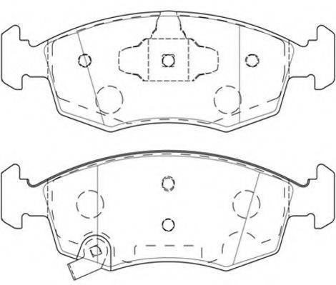 NECTO FD7538A Комплект тормозных колодок, дисковый тормоз