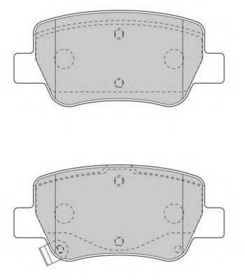 NECTO FD7550A Комплект тормозных колодок, дисковый тормоз