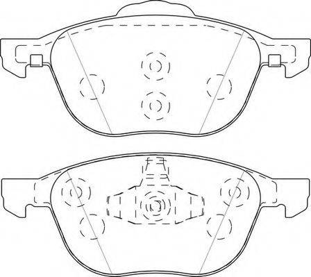 NECTO FD7490A Комплект тормозных колодок, дисковый тормоз