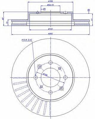 CAR 142332 Тормозной диск