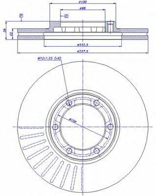 CAR 142517 Тормозной диск